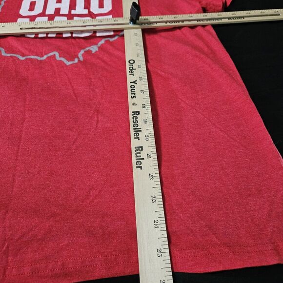 Top Of The World Womens T-Shirt Size Large Polyester Blend Ohio Made On Front - Picture 4 of 13